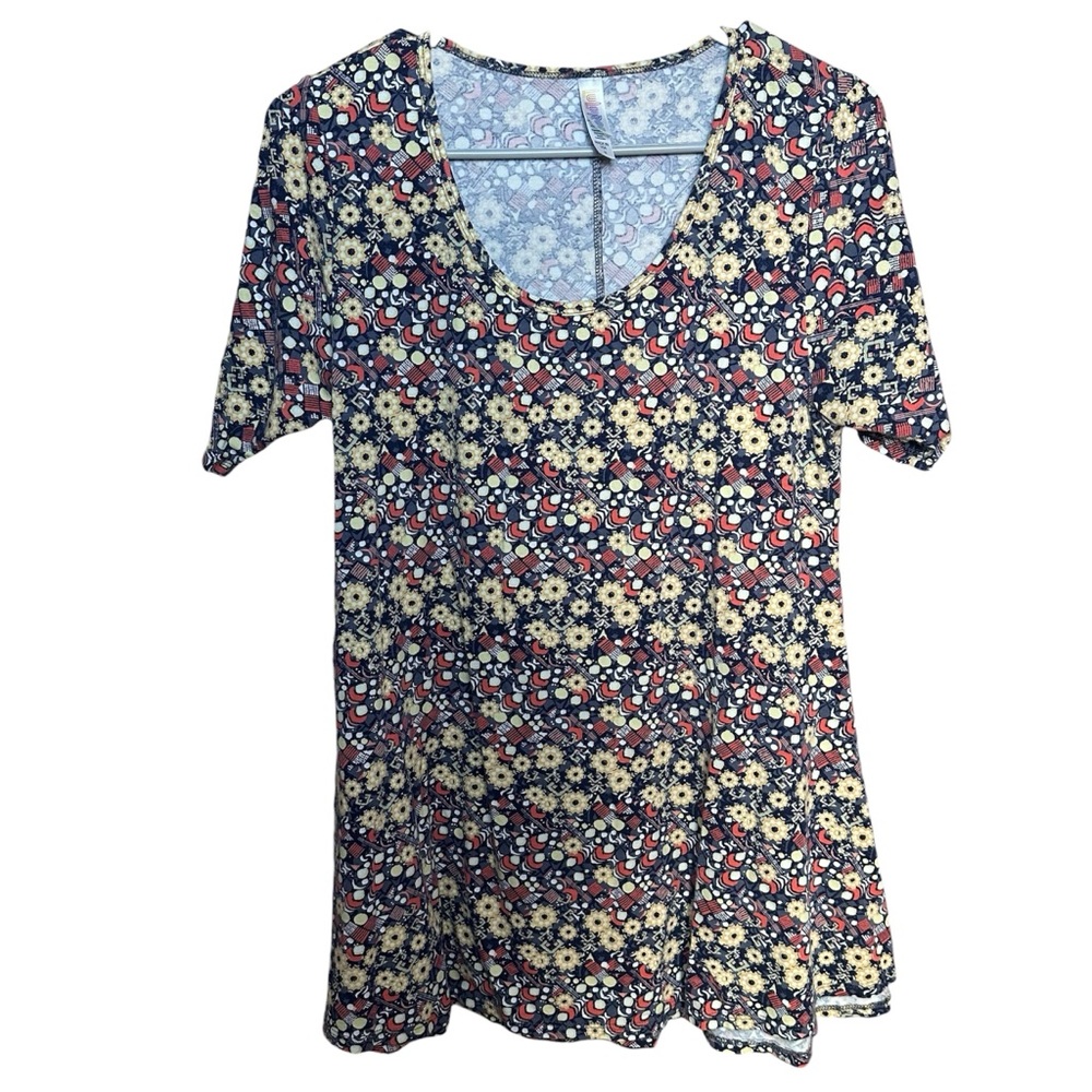 LuLaRoe Floral Print Basic T Medium